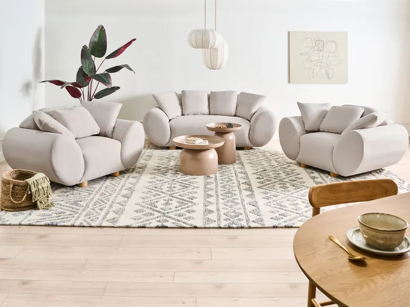 Sohvaryhmä Ringel - Vaalea beige - Huonekalut - Sohva - Sohvaryhmä