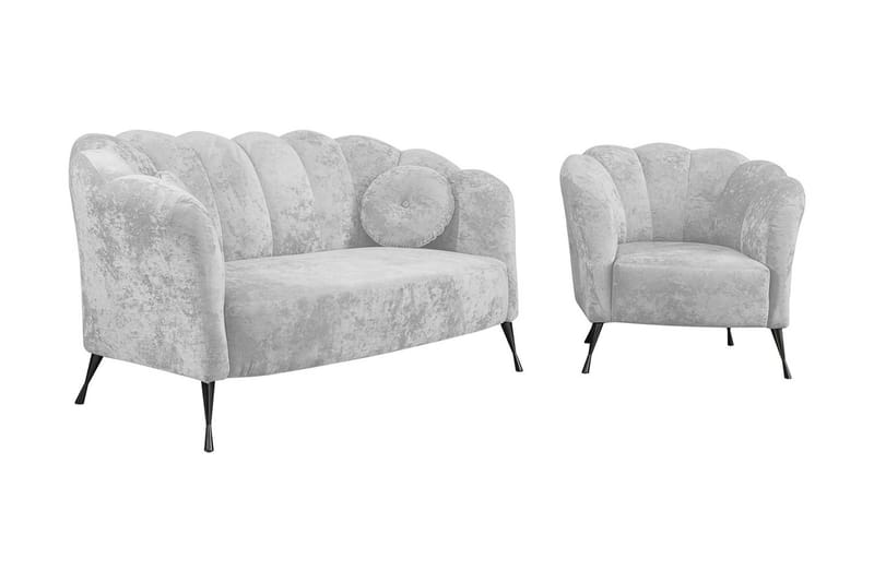 3:n ist Sohvaryhmä Naspur, Sametti/Valkoinen/Musta Kromi