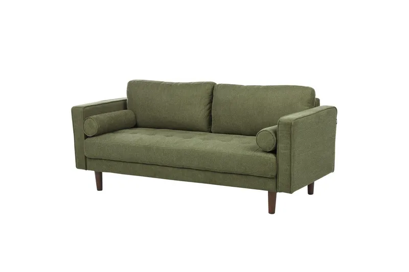 6-sits Soffgrupp Beliani Nurmo Beige/mörkt trä Green||Dark colored wood - Huonekalut - Sohva - Sohvaryhmä