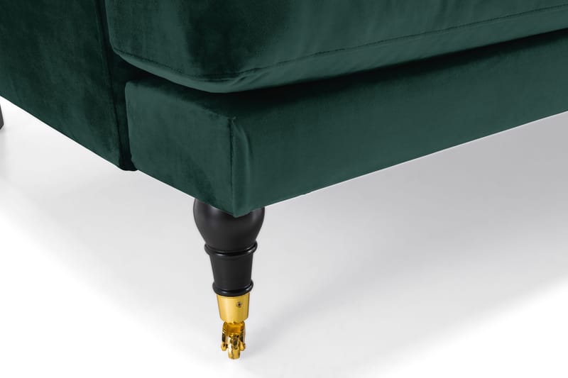 Andrew Sohvaryhmä 2-istuttava Sohva + Nojatuoli + Rahi Sametilla - Vihreä - Huonekalut - Sohva - Sohvaryhmä - Howard-sohvaryhmä