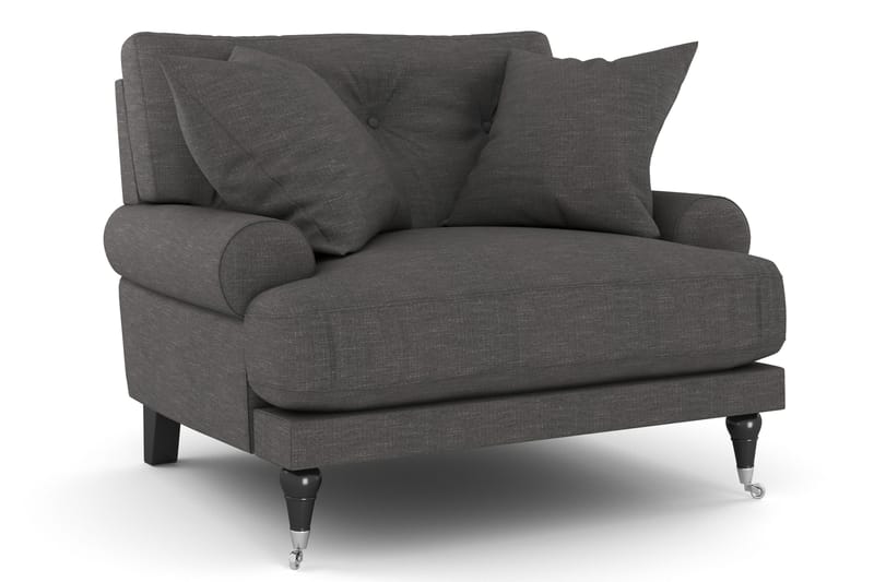 Andrew Sohvaryhmä 3-istuttava + 2-istuttava Sohva + Nojatuoli + Rahi Kankaalla - Tummanharmaa - Huonekalut - Sohva - Sohvaryhmä - Howard-sohvaryhmä