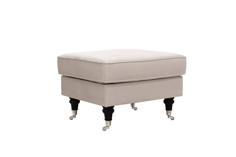 Howard Classic -sohvaryhmä, 3-istuttava sohva, nojatuoli sekä rahi sametissa - Beige - Huonekalut - Sohva - Sohvaryhmä