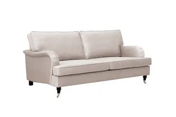 Howard Classic -sohvaryhmä, 3-istuttava sohva ja nojatuoli sametissa - Beige - Huonekalut - Sohva - Sohvaryhmä