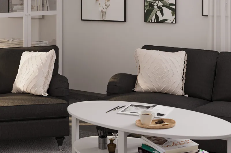 Howard Classic Sohvaryhmä 2-istuttava + 2-istuttava Kangassohva - Tummanharmaa - Huonekalut - Sohva - Sohvaryhmä - Howard-sohvaryhmä