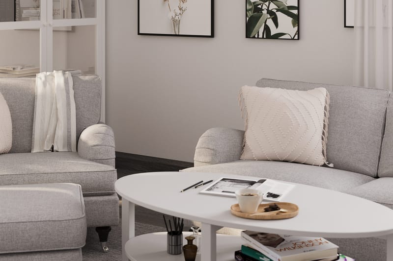 Howard Classic Sohvaryhmä 2-istuttava Sohva + Nojatuoli + Rahi Kankaalla - Harmaa - Huonekalut - Sohva - Sohvaryhmä - Howard-sohvaryhmä