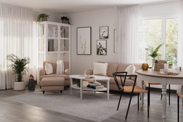 Howard Classic Sohvaryhmä 2-istuttava Sohva + Nojatuoli + Rahi Kankaalla - Tummabeige - Huonekalut - Sohva - Sohvaryhmä
