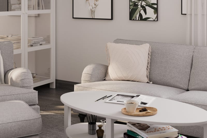 Howard Classic Sohvaryhmä 3-istuttava Sohva + Nojatuoli + Rahi Kankaalla - Harmaa - Huonekalut - Sohva - Sohvaryhmä - Howard-sohvaryhmä