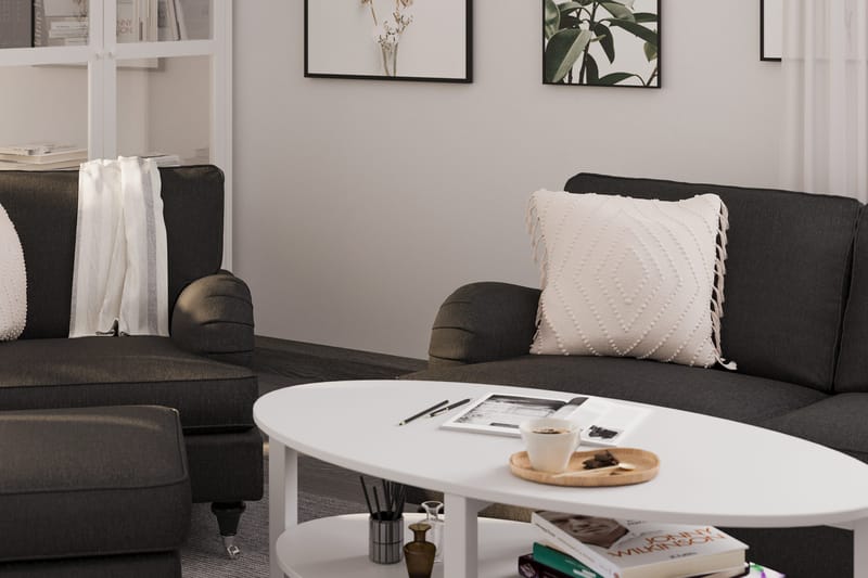 Howard Classic Sohvaryhmä 3-istuttava Sohva + Nojatuoli Kankaalla - Tummanharmaa - Huonekalut - Sohva - Sohvaryhmä - Howard-sohvaryhmä