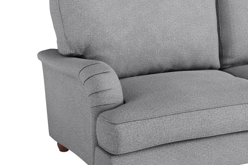 Howard Lyx Sohvaryhmä 4-istuttava + 3-istuttava Kaareva Sohva + Nojatuoli + Rahi Kankaalla - Vaaleanharmaa - Huonekalut - Sohva - Sohvaryhmä - Howard-sohvaryhmä