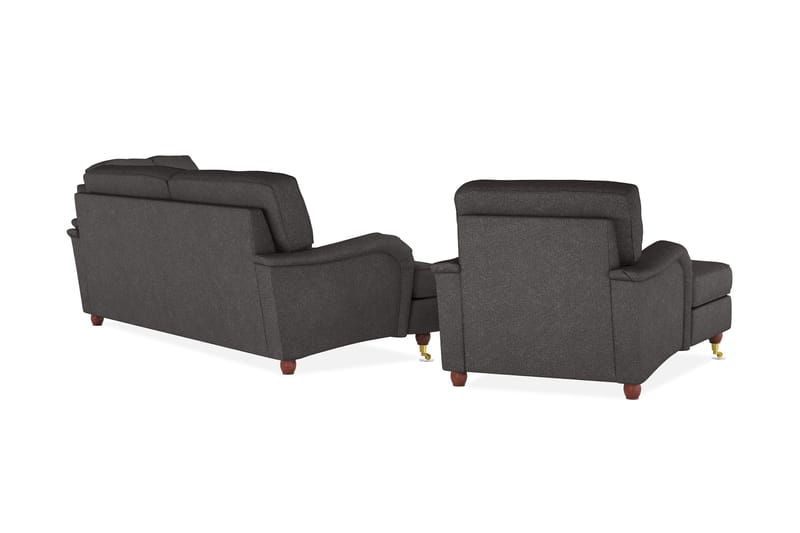 Howard Lyx Sohvaryhmä 4-istuttava + 3-istuttava Sohva + Divaanituoli Kankaalla - Tummanharmaa - Huonekalut - Sohva - Sohvaryhmä - Howard-sohvaryhmä