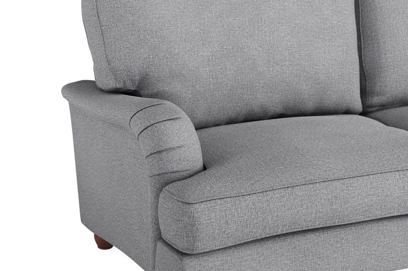 Howard Lyx Sohvaryhmä 4-istuttava Kaareva Sohva + Nojatuoli + Rahi Kankaalla - Vaaleanharmaa - Huonekalut - Sohva - Sohvaryhmä - Howard-sohvaryhmä