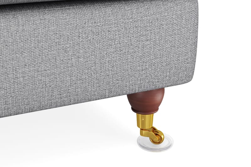 Howard Lyx Sohvaryhmä 4-istuttava Kaareva Sohva + Nojatuoli + Rahi Kankaalla - Vaaleanharmaa - Huonekalut - Sohva - Sohvaryhmä - Howard-sohvaryhmä