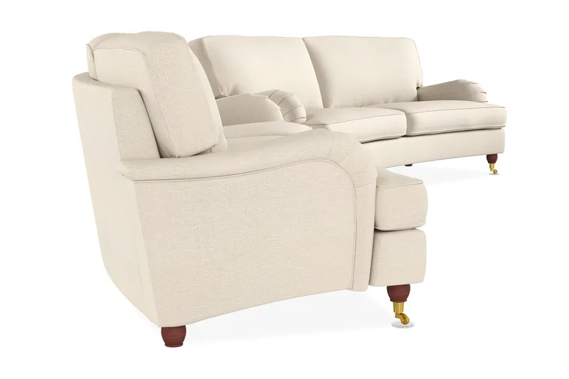 Howard Lyx Sohvaryhmä Kaareva 4-istuttava + 3-istuttava Kangassohva - Beige - Huonekalut - Sohva - Sohvaryhmä - Howard-sohvaryhmä