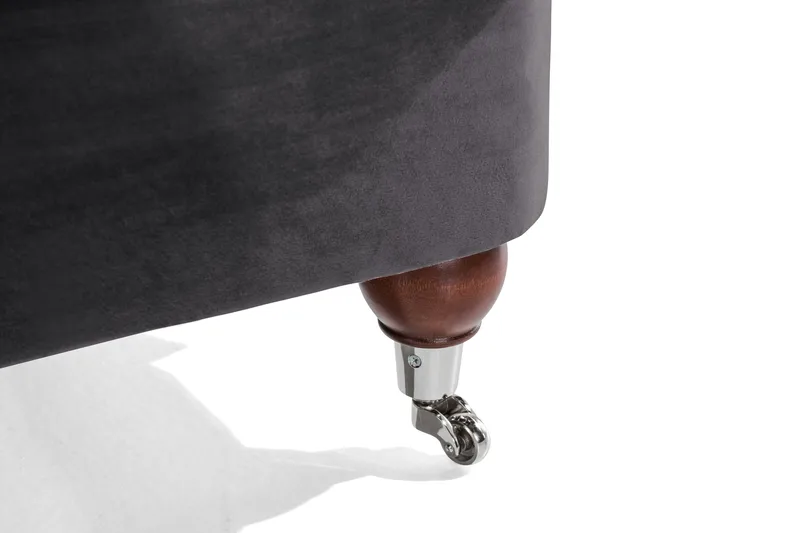 Howard Riviera Sohvaryhmä 3-istuttava + 2-istuttava Sohva + Nojatuoli + Rahi Sametilla - Tummanharmaa - Huonekalut - Sohva - Sohvaryhmä - Howard-sohvaryhmä