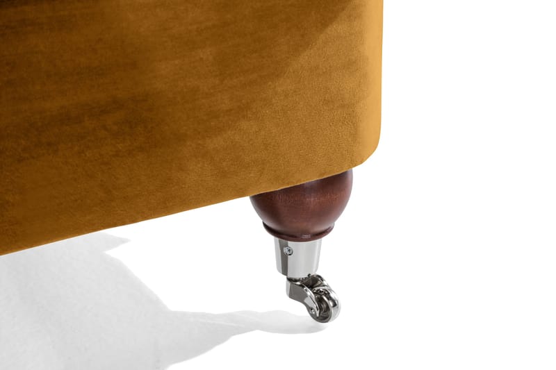 Howard Riviera Sohvaryhmä 3-istuttava + 2-istuttava Sohva + Nojatuoli + Rahi Sametilla - Tummankeltainen - Huonekalut - Sohva - Sohvaryhmä - Howard-sohvaryhmä