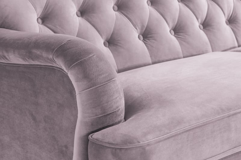 Howard Riviera Sohvaryhmä 3-istuttava + 2-istuttava Sohva + Nojatuoli + Rahi Sametilla - Violetti - Huonekalut - Sohva - Sohvaryhmä - Howard-sohvaryhmä