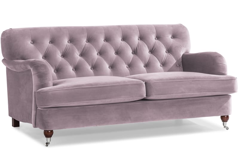 Howard Riviera Sohvaryhmä 3-istuttava + 2-istuttava Sohva + Nojatuoli + Rahi Sametilla - Violetti - Huonekalut - Sohva - Sohvaryhmä - Howard-sohvaryhmä