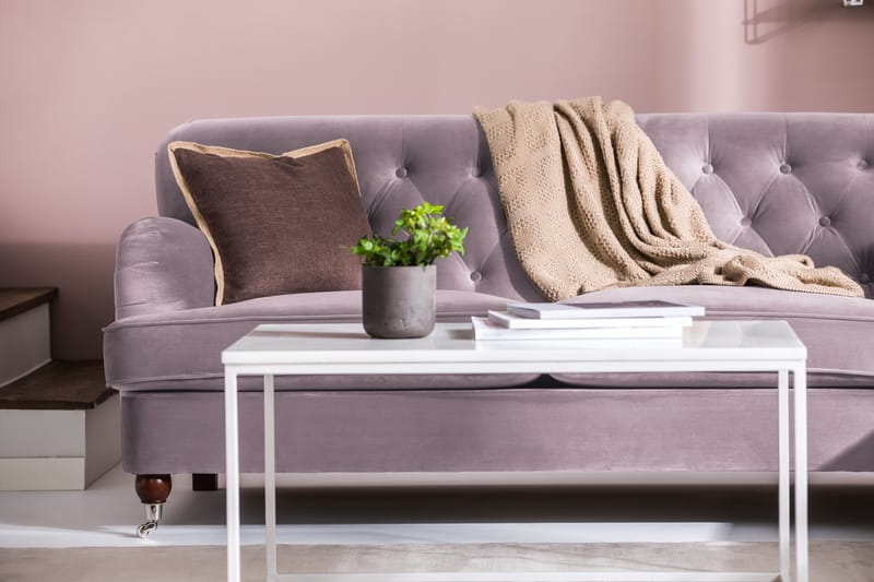 Howard Riviera Sohvaryhmä 3-istuttava + 2-istuttava Sohva + Nojatuoli + Rahi Sametilla - Violetti - Huonekalut - Sohva - Sohvaryhmä - Howard-sohvaryhmä