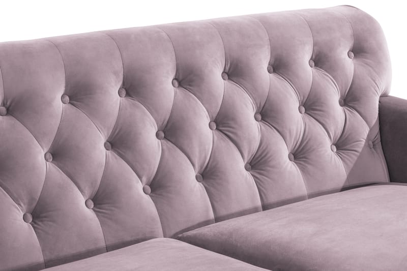 Howard Riviera Sohvaryhmä 3-istuttava + 2-istuttava Sohva + Nojatuoli + Rahi Sametilla - Violetti - Huonekalut - Sohva - Sohvaryhmä - Howard-sohvaryhmä