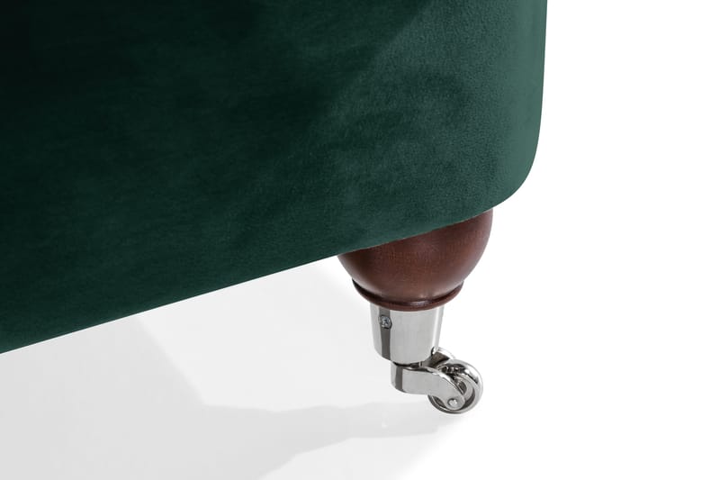 Howard Riviera Sohvaryhmä Kaareva 3-istuttava + 2-istuttava Sohva + Nojatuoli + Rahi Sametilla - Vihreä - Huonekalut - Sohva - Sohvaryhmä - Howard-sohvaryhmä