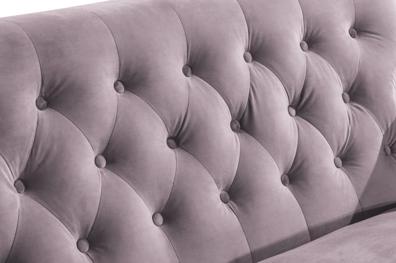 Howard Riviera Sohvaryhmä Kaareva 3-istuttava + 2-istuttava Sohva + Nojatuoli + Rahi Sametilla - Violetti - Huonekalut - Sohva - Sohvaryhmä - Howard-sohvaryhmä