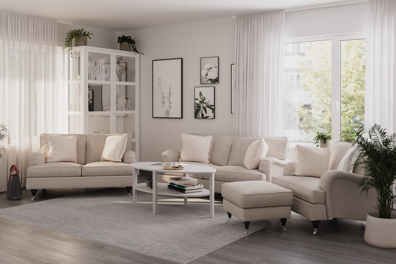 Howard Classic Sohvaryhmä 2-istuttava + 2-istuttava Kangassohva - Beige - Huonekalut - Sohva - Sohvaryhmä