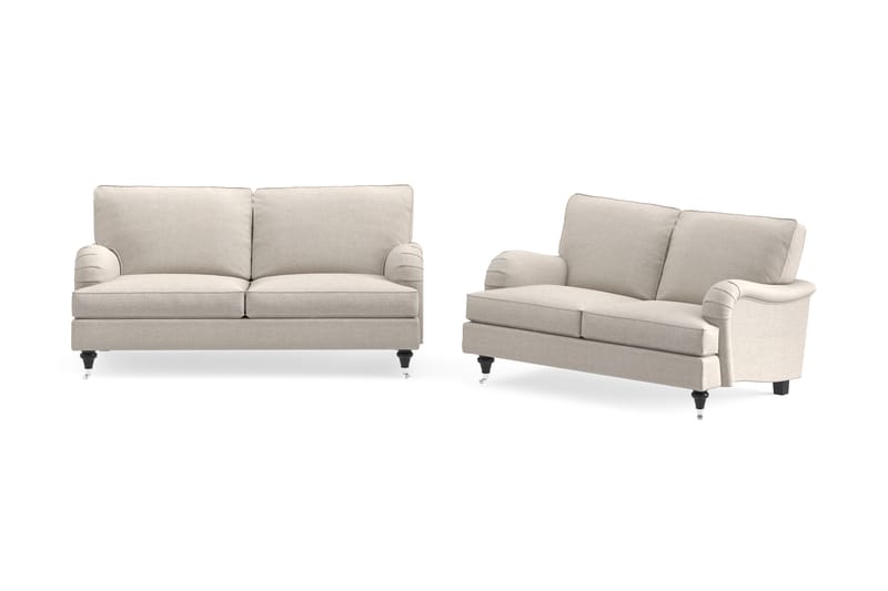 Howard Classic Sohvaryhmä 2-istuttava + 2-istuttava Kangassohva - Beige - Huonekalut - Sohva - Sohvaryhmä