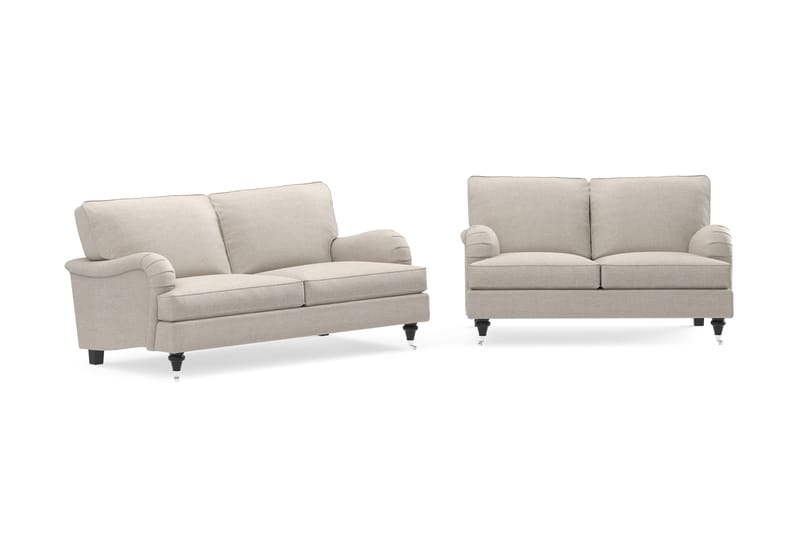Howard Classic Sohvaryhmä 2-istuttava + 2-istuttava Kangassohva - Beige - Huonekalut - Sohva - Sohvaryhmä