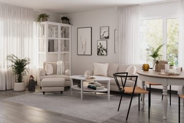 Howard Classic Sohvaryhmä 2-istuttava Sohva + Nojatuoli + Rahi Kankaalla - Beige - Huonekalut - Sohva - Sohvaryhmä