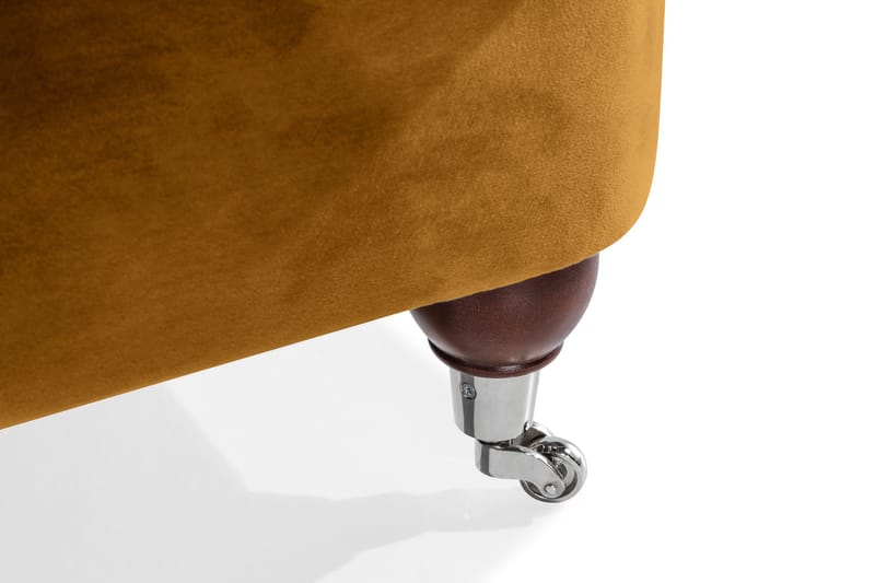 Howard Riviera Sohvaryhmä Kaareva 3-istuttava + 2-istuttava Sohva + Nojatuoli + Rahi Sametilla - Tummankeltainen - Huonekalut - Sohva - Sohvaryhmä - Howard-sohvaryhmä