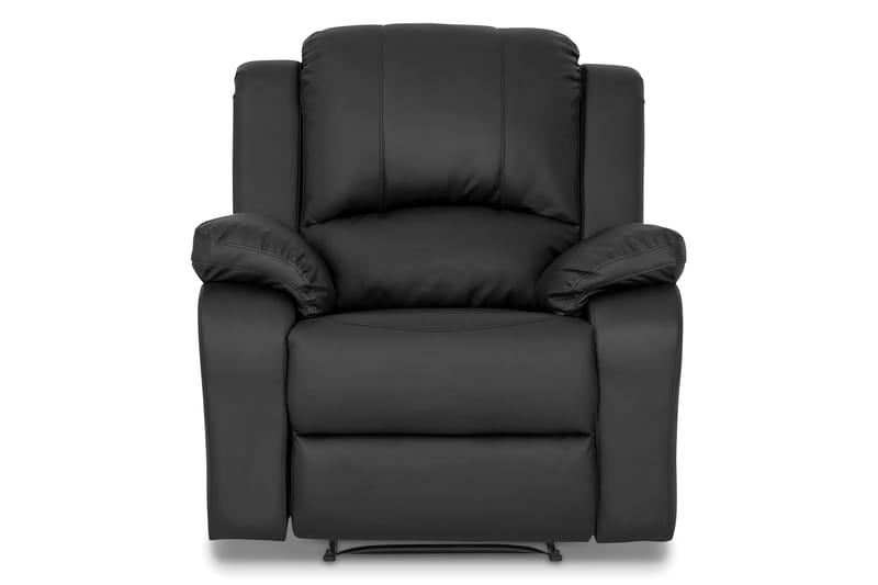 Navarro Recliner Sohvaryhmä 3+1 - Kallistettava sohva nojatuoli - Kotiteatterisohva keinonahkaa - Musta - Huonekalut - Sohva - Sohvaryhmä