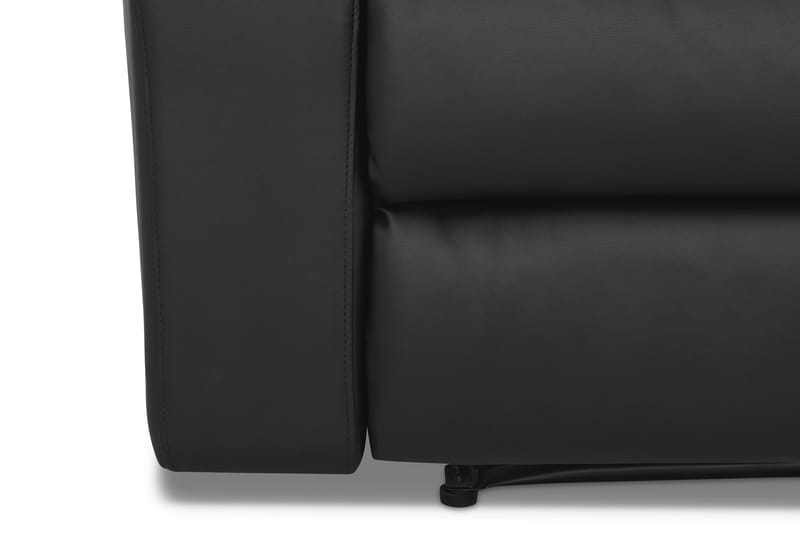 Navarro Recliner Sohvaryhmä 3+1 - Kallistettava sohva nojatuoli - Kotiteatterisohva keinonahkaa - Musta - Huonekalut - Sohva - Sohvaryhmä