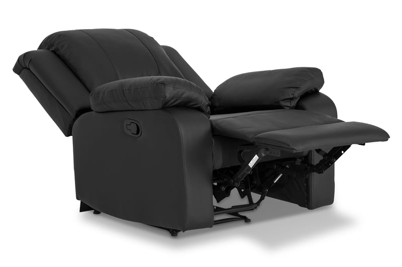 Navarro Sohvaryhmä Recliner 3+2+1 - Kallistettava sohva nojatuoli - Kotiteatterisohva keinonahkaa - Musta - Huonekalut - Sohva - Sohvaryhmä - Sohvaryhmä 3 2 1