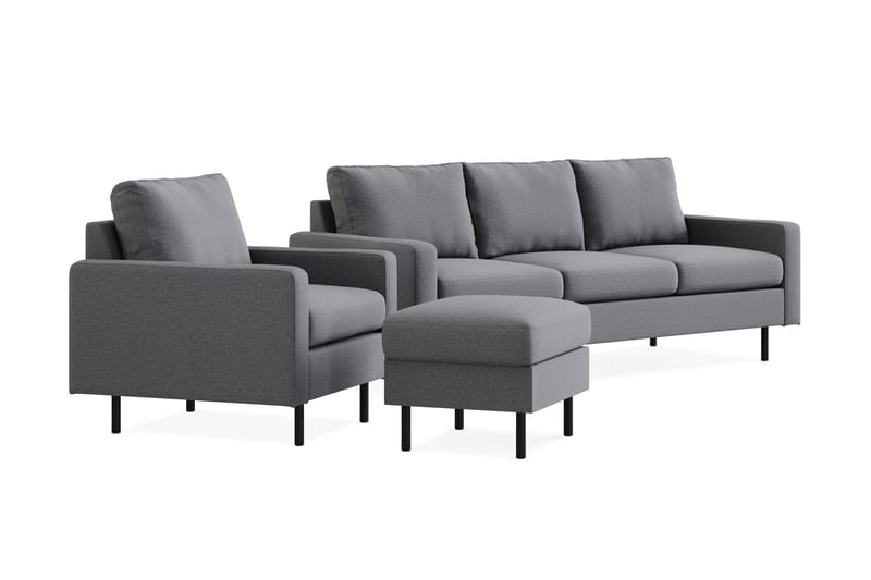 Peppe Soffgrupp 3-sits+Fåtölj+Fotpall - Huonekalut - Sohva - Sohvaryhmä