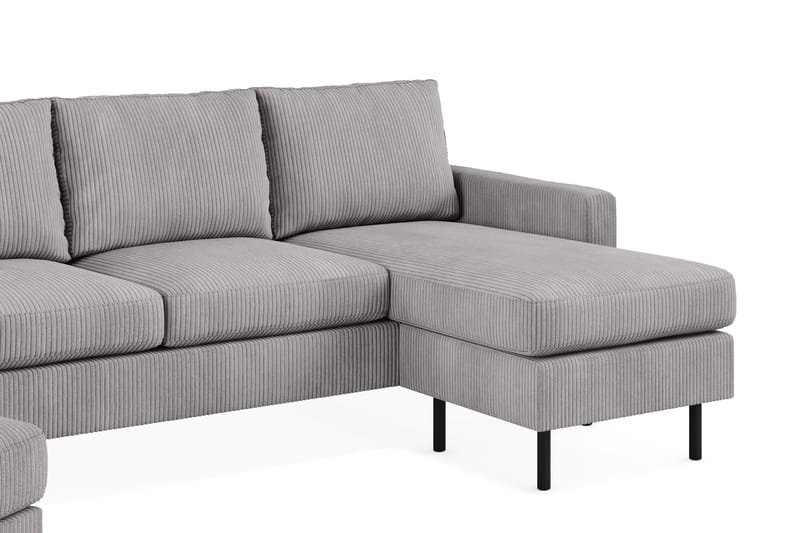 Peppe Sohvaryhmä 3-istuttava Käännettävä L-muotoinen Divaanisohva + Nojatuoli + Rahi Manchester-kankaalla - Tummanharmaa - Huonekalut - Sohva - Sohvaryhmä