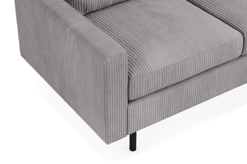 Peppe Sohvaryhmä 3-istuttava Käännettävä L-muotoinen Divaanisohva + Nojatuoli + Rahi Manchester-kankaalla - Tummanharmaa - Huonekalut - Sohva - Sohvaryhmä