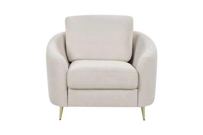 Soffgrupp Beliani Trosa Beige/guld Beige||GOLD - Huonekalut - Sohva - Sohvaryhmä
