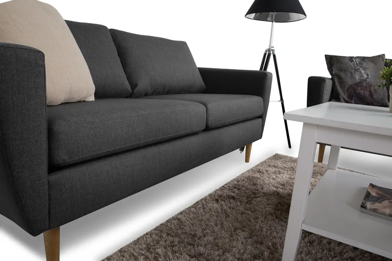 Sohvaryhmä Hudson 3:n ist+2:n ist - Tummanharmaa - Huonekalut - Sohva - Sohvaryhmä