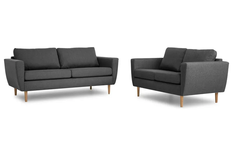 Sohvaryhmä Hudson 3:n ist+2:n ist - Tummanharmaa - Huonekalut - Sohva - Sohvaryhmä