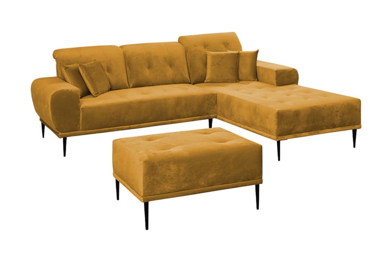 Sohvaryhmä Rapana Oikea Rahilla, Sametti/Keltainen