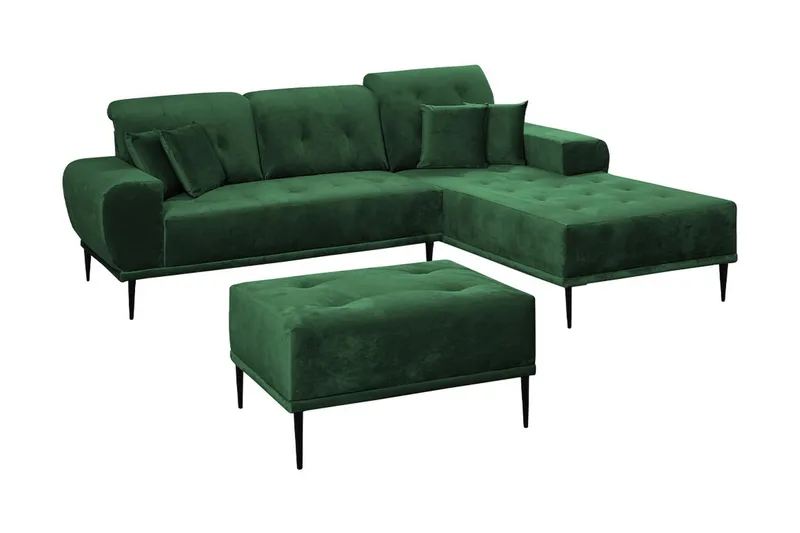 Sohvaryhmä Rapana Oikea Rahilla, Sametti/Vihreä