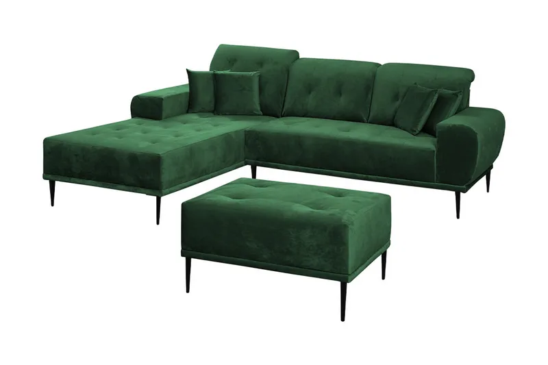 Sohvaryhmä Rapana Vasen Rahilla, Sametti/Vihreä