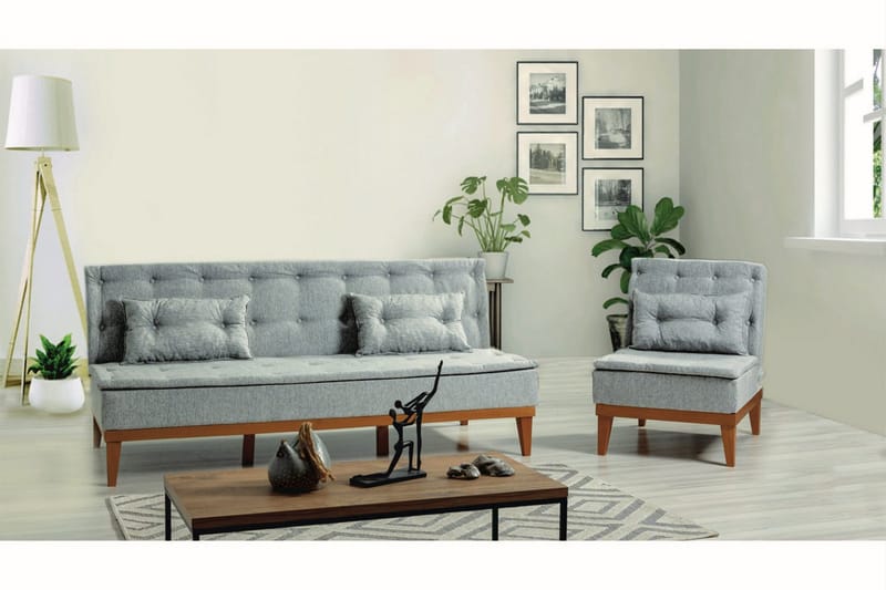 Sohvaryhmä Regezo - Harmaa - Huonekalut - Sohva - Sohvaryhmä