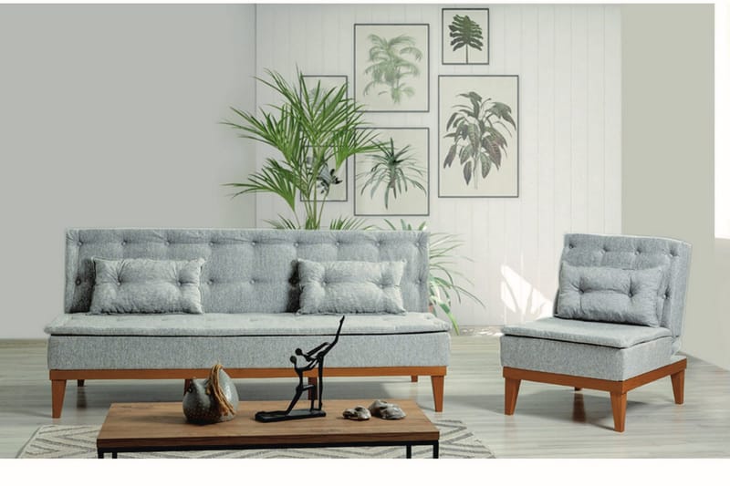 Sohvaryhmä Regezo - Harmaa - Huonekalut - Sohva - Sohvaryhmä