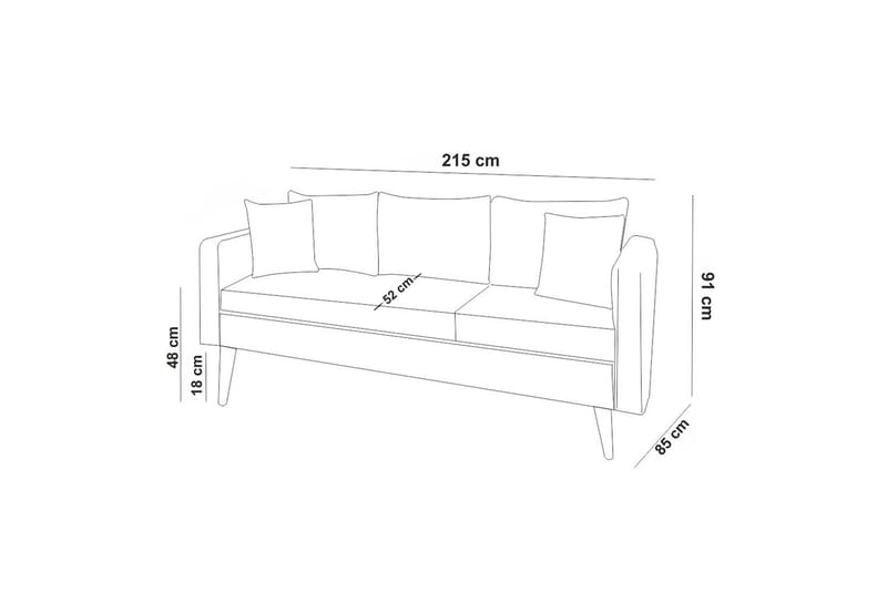 Sohvaryhmä Sagkas - Tummansininen - Huonekalut - Sohva - Sohvaryhmä