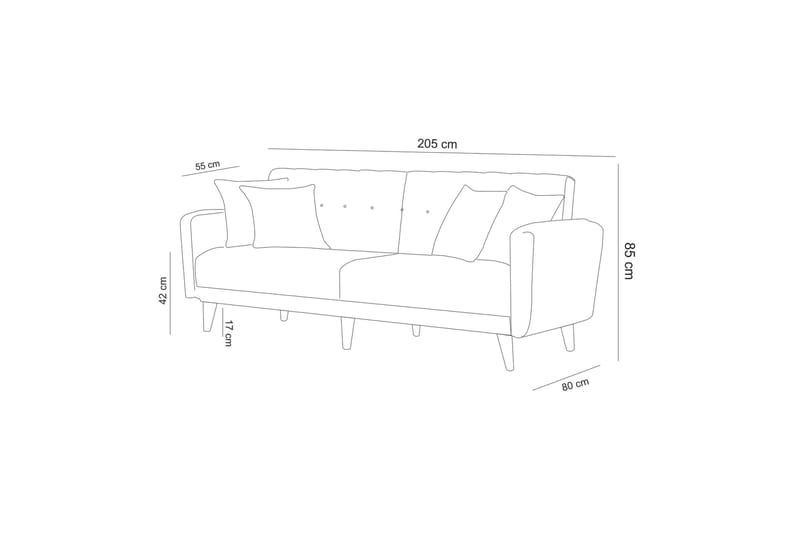 Sohvaryhmä Sanhaja - Harmaa - Huonekalut - Sohva - Sohvaryhmä