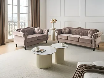 Sohvaryhmä Skien - Taupe - Huonekalut - Sohva - Sohvaryhmä - Chesterfield sohvaryhmä