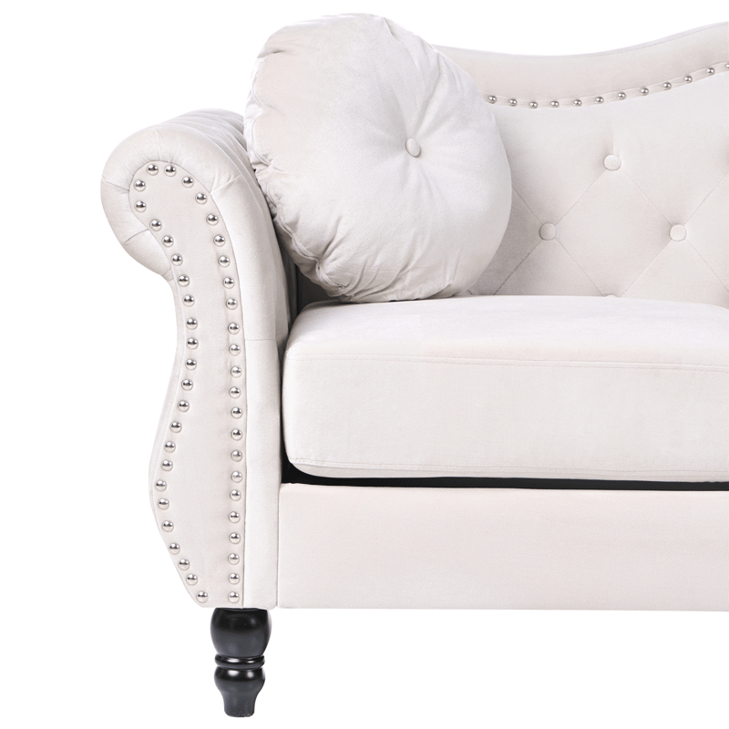 Sohvaryhmä Skien - Vaalea beige - Huonekalut - Sohva - Sohvaryhmä - Chesterfield sohvaryhmä