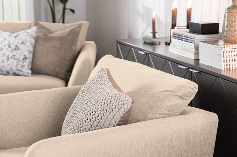 Trend Sohvaryhmä 3-istuttava + 2-istuttava Kangassohva - Beige - Huonekalut - Sohva - Sohvaryhmä