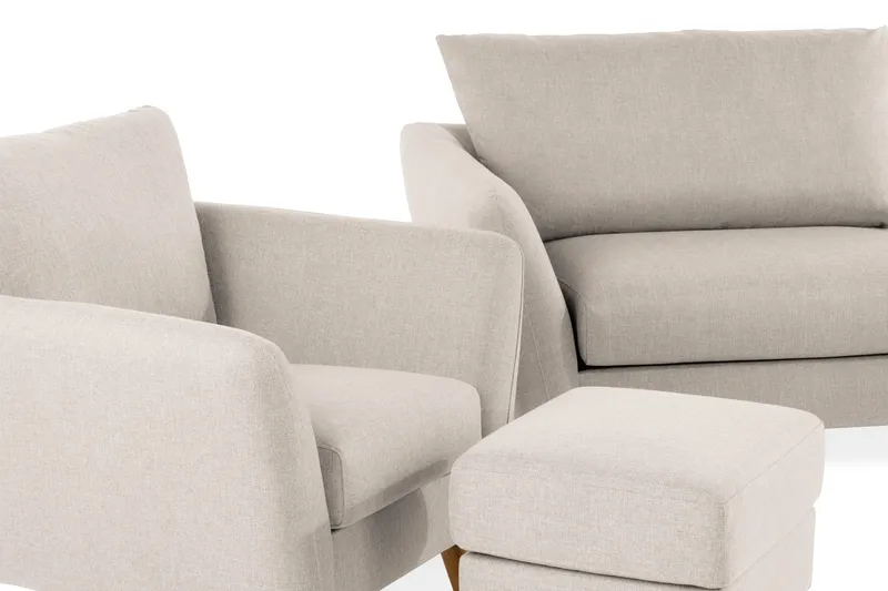 Trend Sohvaryhmä 3-istuttava + 2-istuttava Sohva + Nojatuoli + Rahi Kankaalla - Beige - Huonekalut - Sohva - Sohvaryhmä - Howard-sohvaryhmä